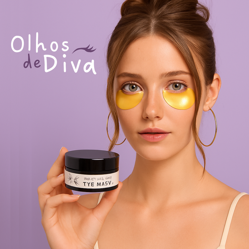 Olhos de Diva™ Máscara para Olheiras com Ouro 24k - 60und